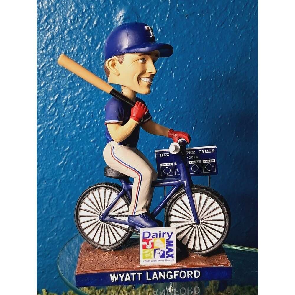 NIB Wyatt Langford Texas Rangers Cycle  Bobblehead 5-12-25 Stadium Giveaway